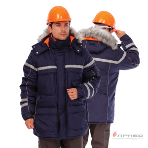 Куртка мужская утеплённая «Аляска 2018» тёмно-синяя. Артикул: Кур210а. Цена от 4 770,00 р. в г. Санкт-Петербург