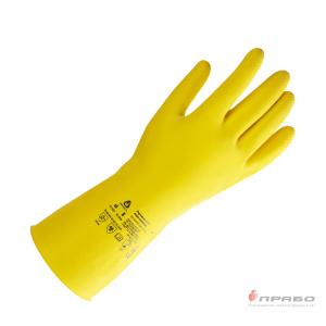 Перчатки химстойкие латексные JL711 жёлтые. Артикул: 10056. Цена от 133 р.