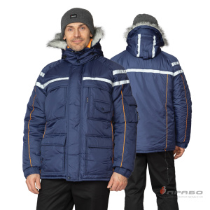 Куртка мужская утеплённая «Аляска» тёмно-синяя. Артикул: Кур210 . Цена от 4 640,00 р. в г. Санкт-Петербург