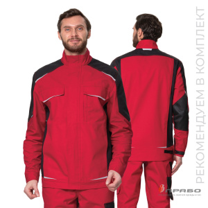 Куртка мужская «Сюрвейер» красный/чёрный. Артикул: 10651. Цена от 5 770 р. в г. Санкт-Петербург