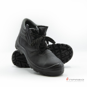 Ботинки кожаные «Мастер Prof EU-S1» с подошвой ПУ и МП чёрные. Артикул: Бот012. Цена от 975 р. в г. Санкт-Петербург