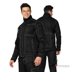 Костюм мужской «Викинг 2020» чёрный (куртка и брюки). Артикул: Кос10120ч. Цена от 8 430 р. в г. Санкт-Петербург