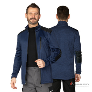 Куртка «Валма» трикотажная синий меланж/чёрный. Артикул: 10683. Цена от 2 870 р.