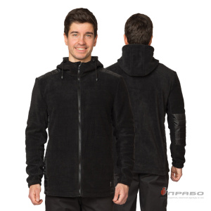 Куртка «Кеми» флисовая с капюшоном чёрная. Артикул: 10021. Цена от 3 100 р.