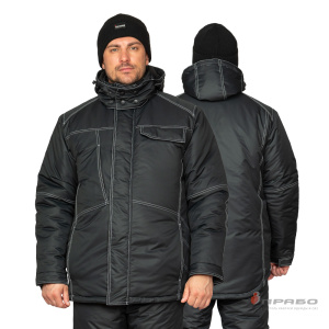 Куртка мужская утеплённая «Викинг» чёрная. Артикул: 9643. Цена от 8 930 р. в г. Санкт-Петербург