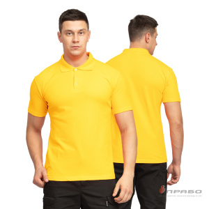 Рубашка «Поло» с коротким рукавом жёлтая. Артикул: Трик1031. Цена от 1 090 р.