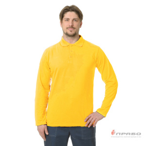 Рубашка «Поло» с длинным рукавом жёлтая. Артикул: Трик104. Цена от 1 300 р.