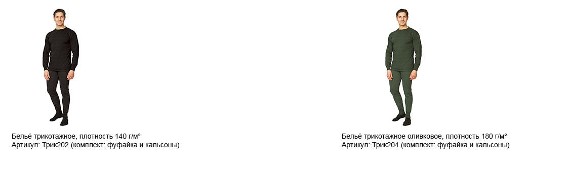 Новинки ассортимента — термобельё и трикотажное нательное бельё в Санкт-Петербурге