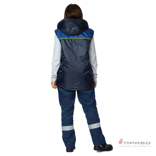 Жилет утеплённый «Сура» тёмно-синий/василёк. Артикул: 9553. #REGION_MIN_PRICE# в г. Санкт-Петербург