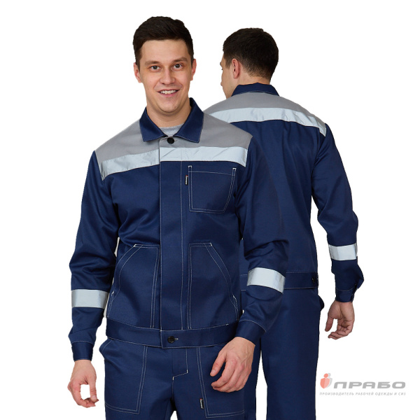 Костюм мужской «Пантеон СОП» синий/серый (куртка и брюки). Артикул: Кос118с. #REGION_MIN_PRICE# в г. Санкт-Петербург