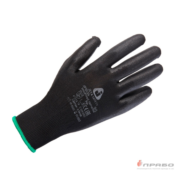 Перчатки полиэфирные с полиуретановым покрытием Jeta Safety JP011B чёрные. Артикул: 11748. #REGION_MIN_PRICE#