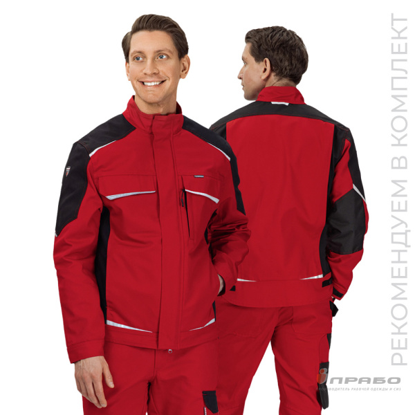 Куртка мужская «Сюрвейер» красный/чёрный. Артикул: 10651. #REGION_MIN_PRICE# в г. Санкт-Петербург