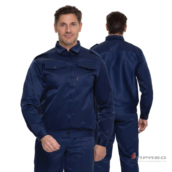 Костюм мужской «Альфа» синий (куртка и брюки) для охранников. Артикул: Охр102. #REGION_MIN_PRICE# в г. Санкт-Петербург