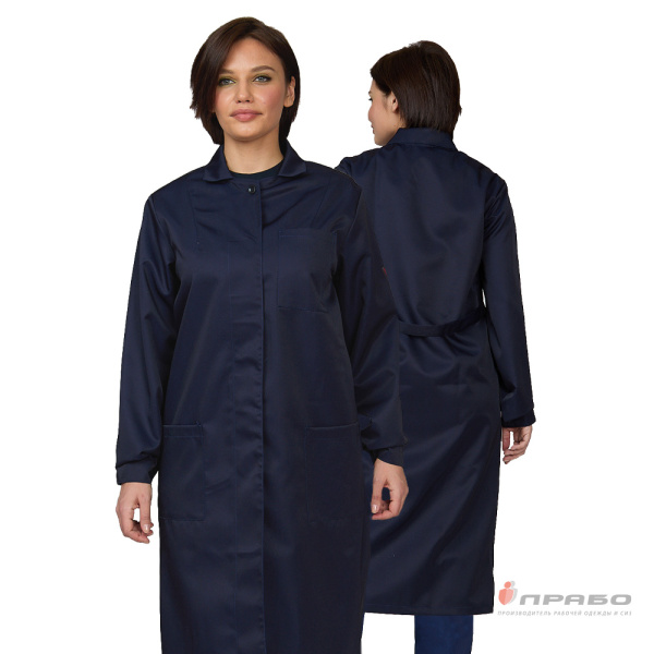Халат кислотощелочестойкий (КЩС) женский синий. Артикул: Ar205. #REGION_MIN_PRICE# в г. Санкт-Петербург