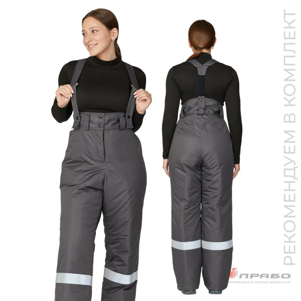Брюки женские утеплённые «Онега» серые. Артикул: 11239. #REGION_MIN_PRICE# в г. Санкт-Петербург