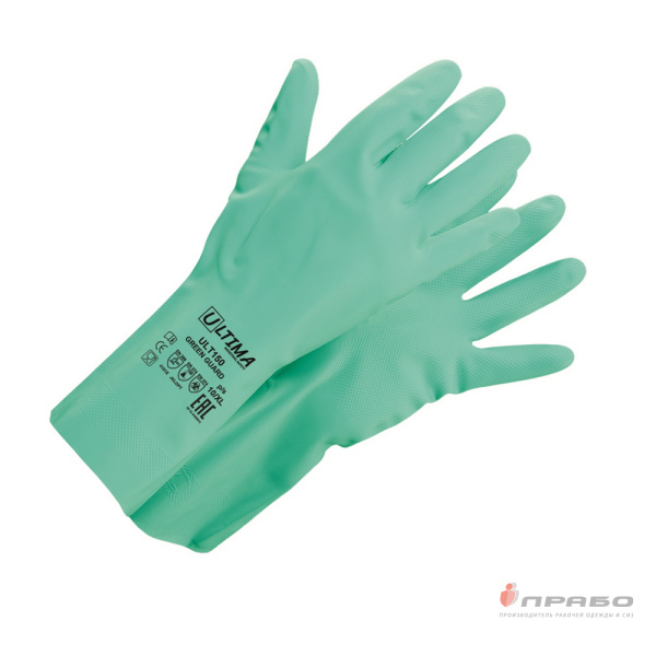 Перчатки химстойкие нитриловые Ultima Green Guard ULT150. Артикул: 11292. #REGION_MIN_PRICE# в г. Санкт-Петербург