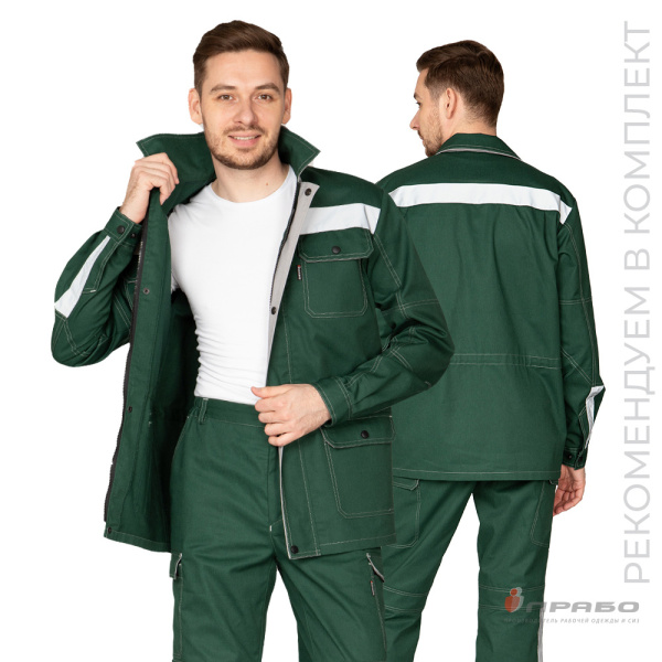 Куртка мужская летняя «Эко-Труд» тёмно-зелёная. Артикул: 10587. #REGION_MIN_PRICE# в г. Санкт-Петербург