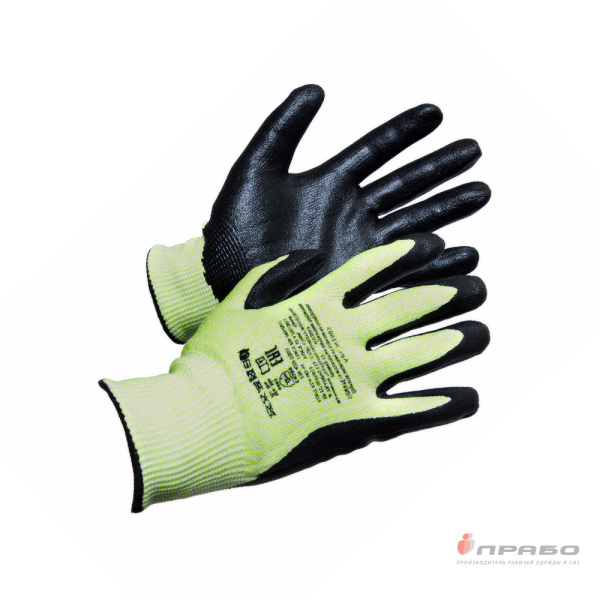 Перчатки для защиты от порезов с нитриловым покрытием и манжетой. Артикул: Пер100. #REGION_MIN_PRICE#