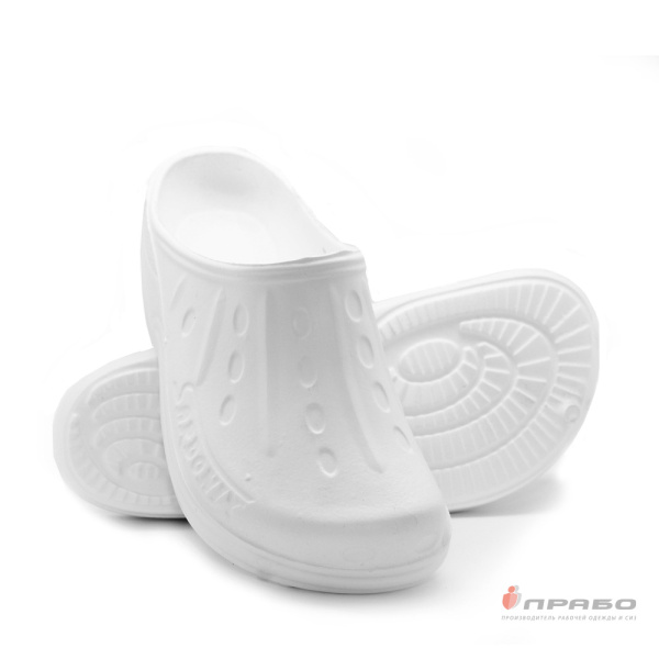 Сабо женские из ЭВА Sardonix белые. Артикул: Комб144. #REGION_MIN_PRICE# в г. Санкт-Петербург