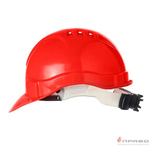 Каска защитная «Европа» с храповым механизмом «К-01 Еланпласт» красная. Артикул: 12025. #REGION_MIN_PRICE#