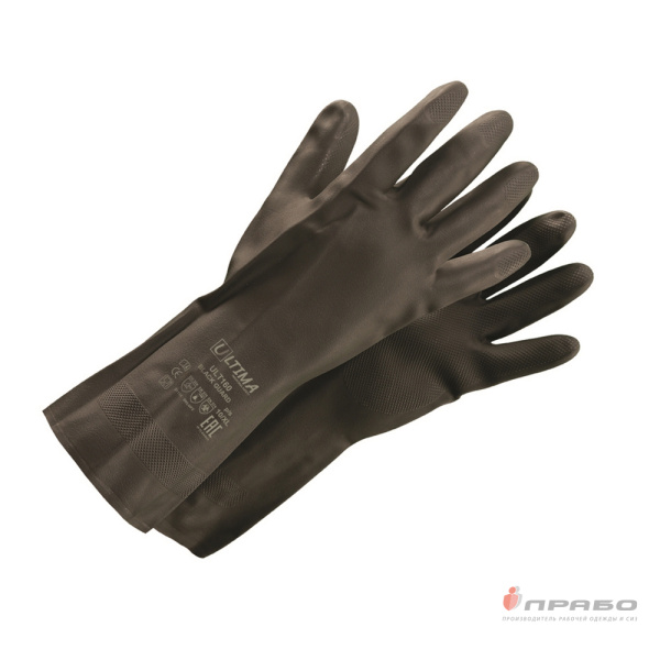 Перчатки химстойкие латексные Ultima Black Guard ULT160. Артикул: 11294. #REGION_MIN_PRICE# в г. Санкт-Петербург