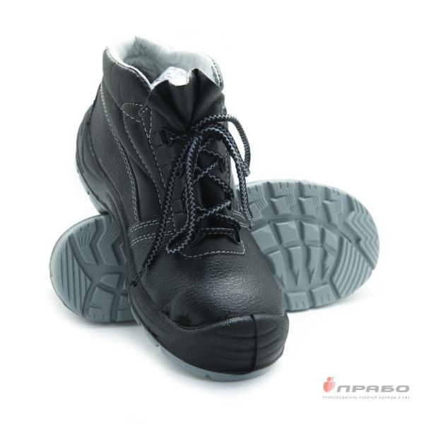 Ботинки кожаные с подошвой ПУ/ТПУ с металлическим подноском чёрные. Артикул: Бот90. #REGION_MIN_PRICE# в г. Санкт-Петербург
